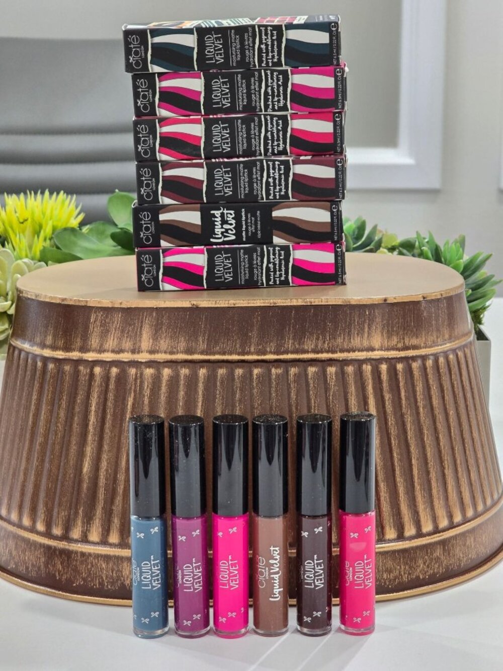 Ciaté London ✦ Liquid Velvet Matte Lipstick ✦ 6‑Shade Plush Pigment Set NWT